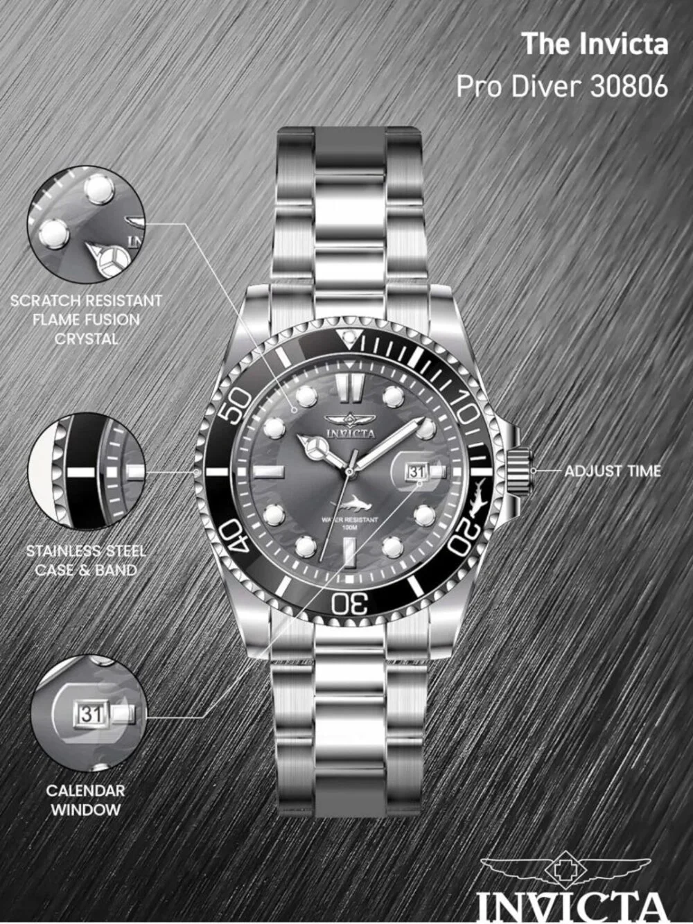 Men's Pro Diver Quartz Watch - Stylish, Water-Resistant, Durable Timepiece